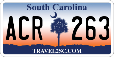 SC license plate ACR263