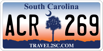 SC license plate ACR269