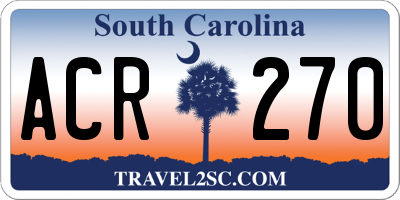 SC license plate ACR270