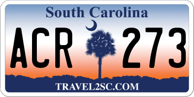 SC license plate ACR273