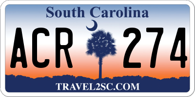 SC license plate ACR274