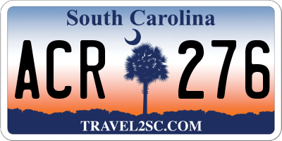SC license plate ACR276