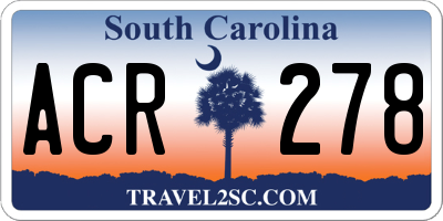 SC license plate ACR278