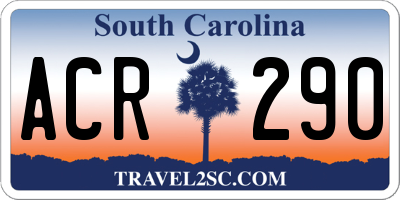 SC license plate ACR290