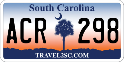 SC license plate ACR298