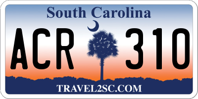 SC license plate ACR310