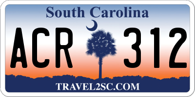 SC license plate ACR312