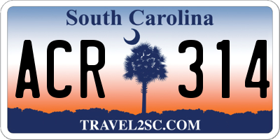 SC license plate ACR314