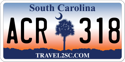 SC license plate ACR318