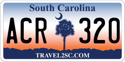SC license plate ACR320