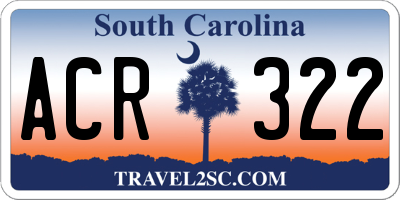 SC license plate ACR322