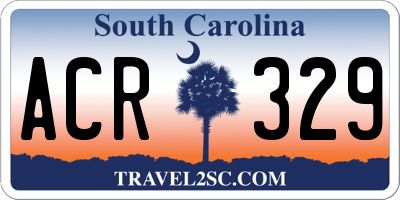 SC license plate ACR329