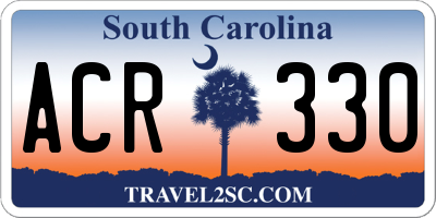 SC license plate ACR330