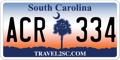SC license plate ACR334