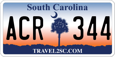 SC license plate ACR344