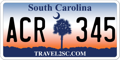 SC license plate ACR345