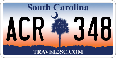SC license plate ACR348