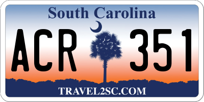 SC license plate ACR351