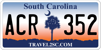 SC license plate ACR352