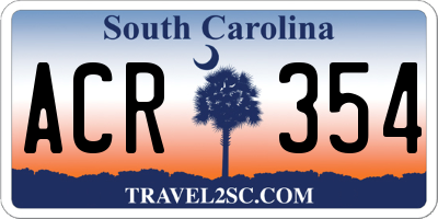 SC license plate ACR354