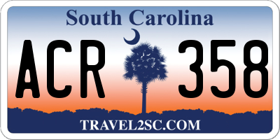 SC license plate ACR358