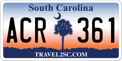 SC license plate ACR361