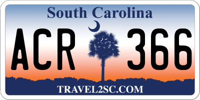 SC license plate ACR366