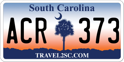 SC license plate ACR373