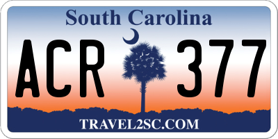 SC license plate ACR377