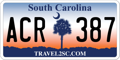 SC license plate ACR387