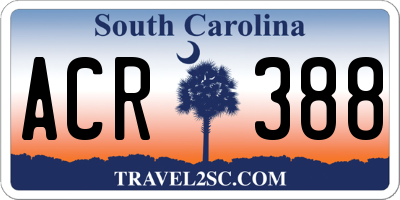 SC license plate ACR388