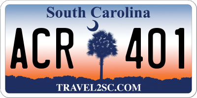 SC license plate ACR401
