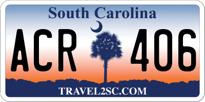 SC license plate ACR406