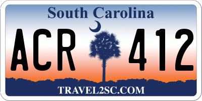 SC license plate ACR412