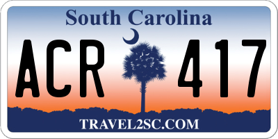SC license plate ACR417