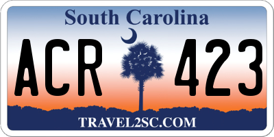 SC license plate ACR423