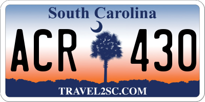 SC license plate ACR430