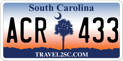 SC license plate ACR433