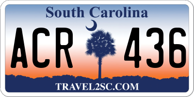 SC license plate ACR436
