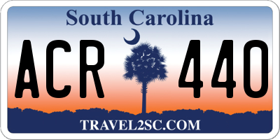 SC license plate ACR440
