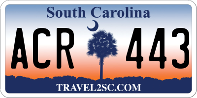 SC license plate ACR443