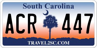 SC license plate ACR447