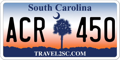 SC license plate ACR450