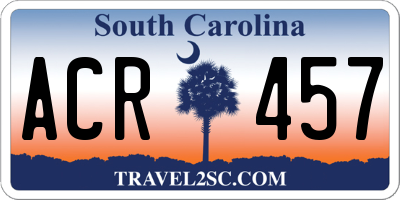 SC license plate ACR457