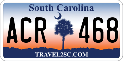 SC license plate ACR468