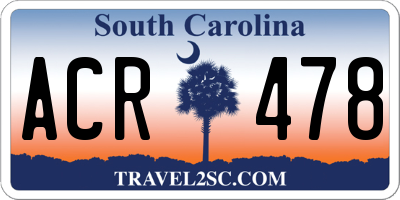 SC license plate ACR478