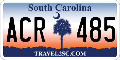 SC license plate ACR485