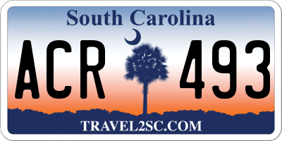 SC license plate ACR493