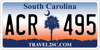 SC license plate ACR495