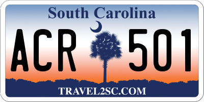 SC license plate ACR501